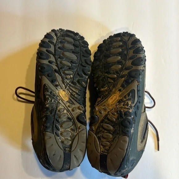 Merrell Arc Ventilator Chameleon hiking trail shoes brown & red Vibram soles - Picture 7 of 9